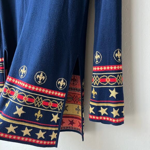 Camilla‎ Jacquard Bamboo Knit Relaxed Tunic Sweater in Costume Party Size XS - Picture 4 of 10